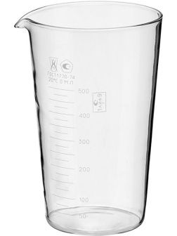 Мензурка ТС ГОСТ-1770-74;стекло;0,5л;D=95/100,H=157мм;прозр.