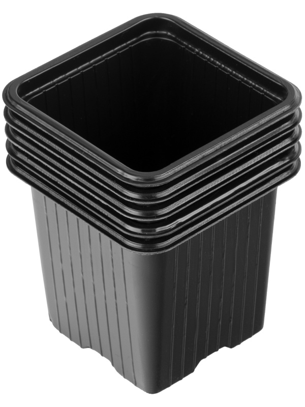 Горшочек для рассады, 70 х 70 х 65 мм, полистирол, 5 шт, Россия