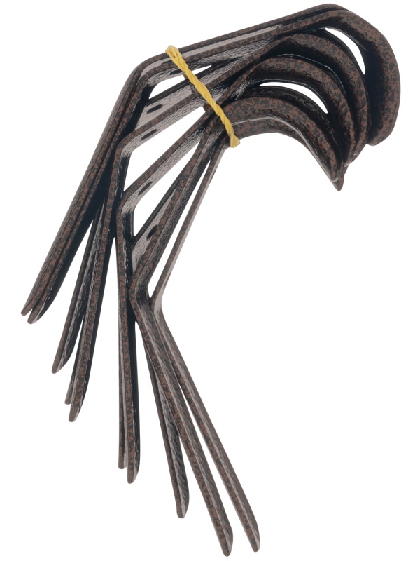 Крючок-вешалка №4, антик медь, 10 шт, (Металлист) Россия