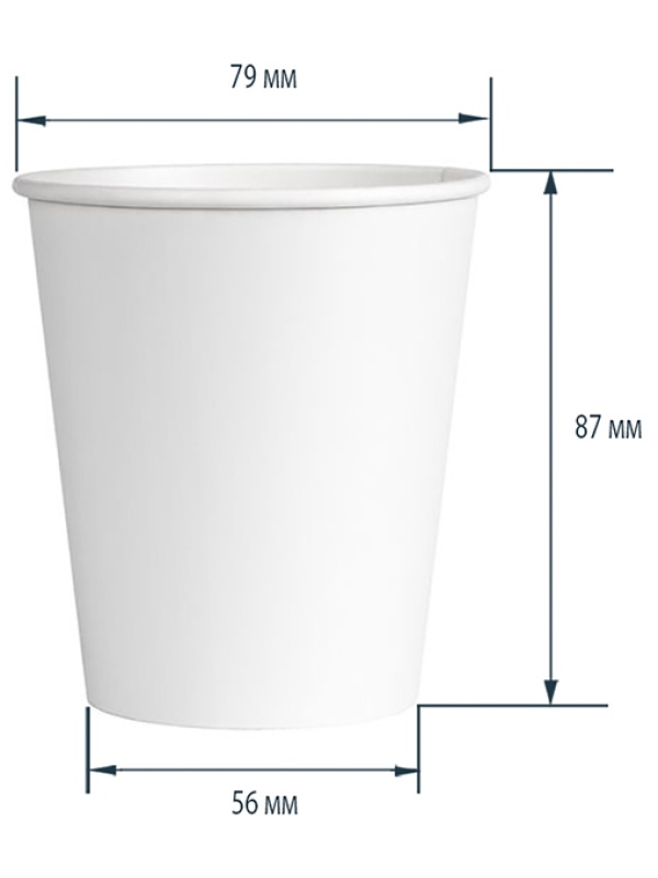 Стаканы одноразовые OfficeClean 250мл, набор 50шт., бумажные однослойные, белые, хол/гор