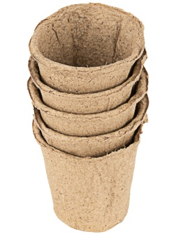 Горшочек для рассады, 60 х 60 мм, торфяной, 5 шт, Россия
