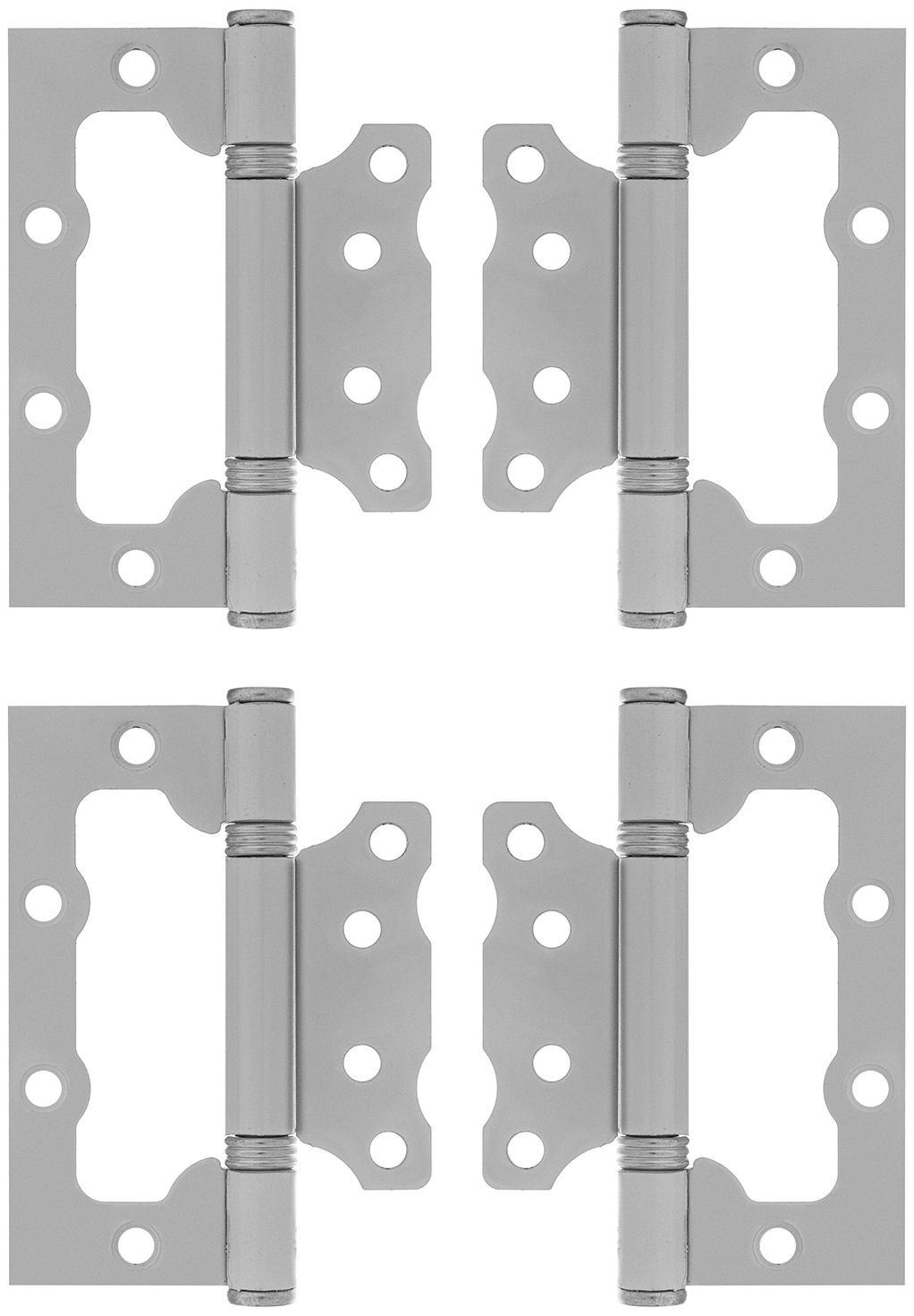 Петля накладная ПНУ-100, белая, 4 шт, (Металлист) Россия