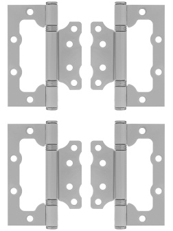 Петля накладная ПНУ-100, белая, 4 шт, (Металлист) Россия