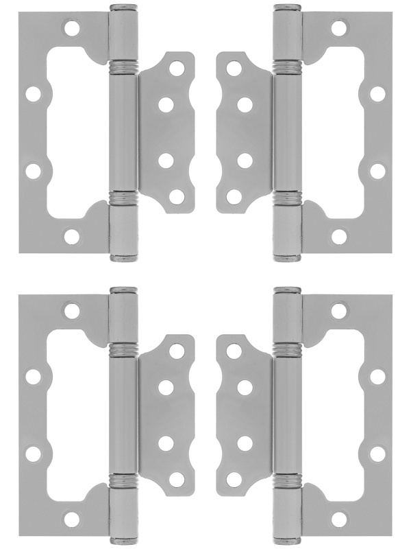 Петля накладная ПНУ-100, белая, 4 шт, (Металлист) Россия