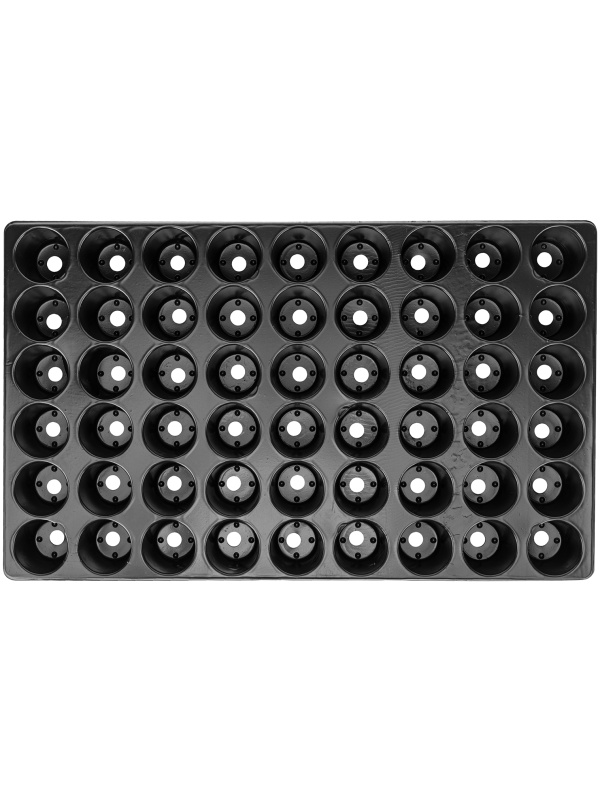 Кассета для рассады, 520 х 310 х 60 мм, 54 ячейки, полистирол, Россия