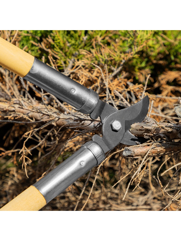 Сучкорез прямого реза, 500 мм, деревянные рукоятки, Горизонт, Россия