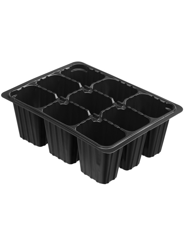 Кассета для рассады, 180 х 135 х 60 мм, 9 ячеек, полистирол, 5 шт, Россия