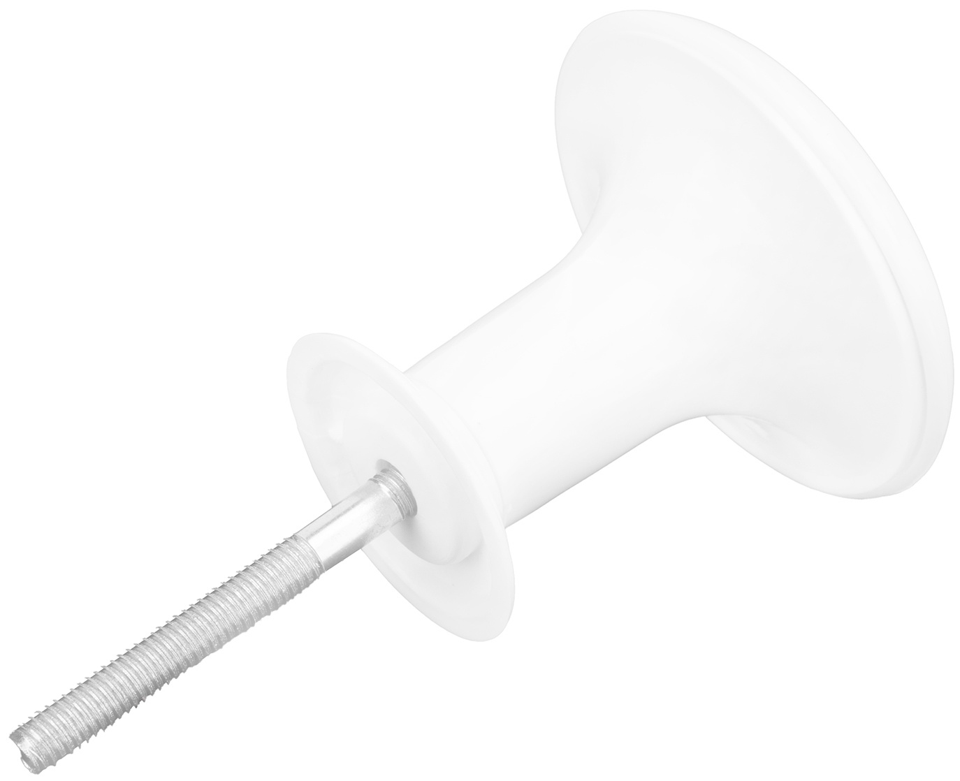 Ручка-кнопка РК1 пласт, белая, 5 шт, (Металлист) Россия