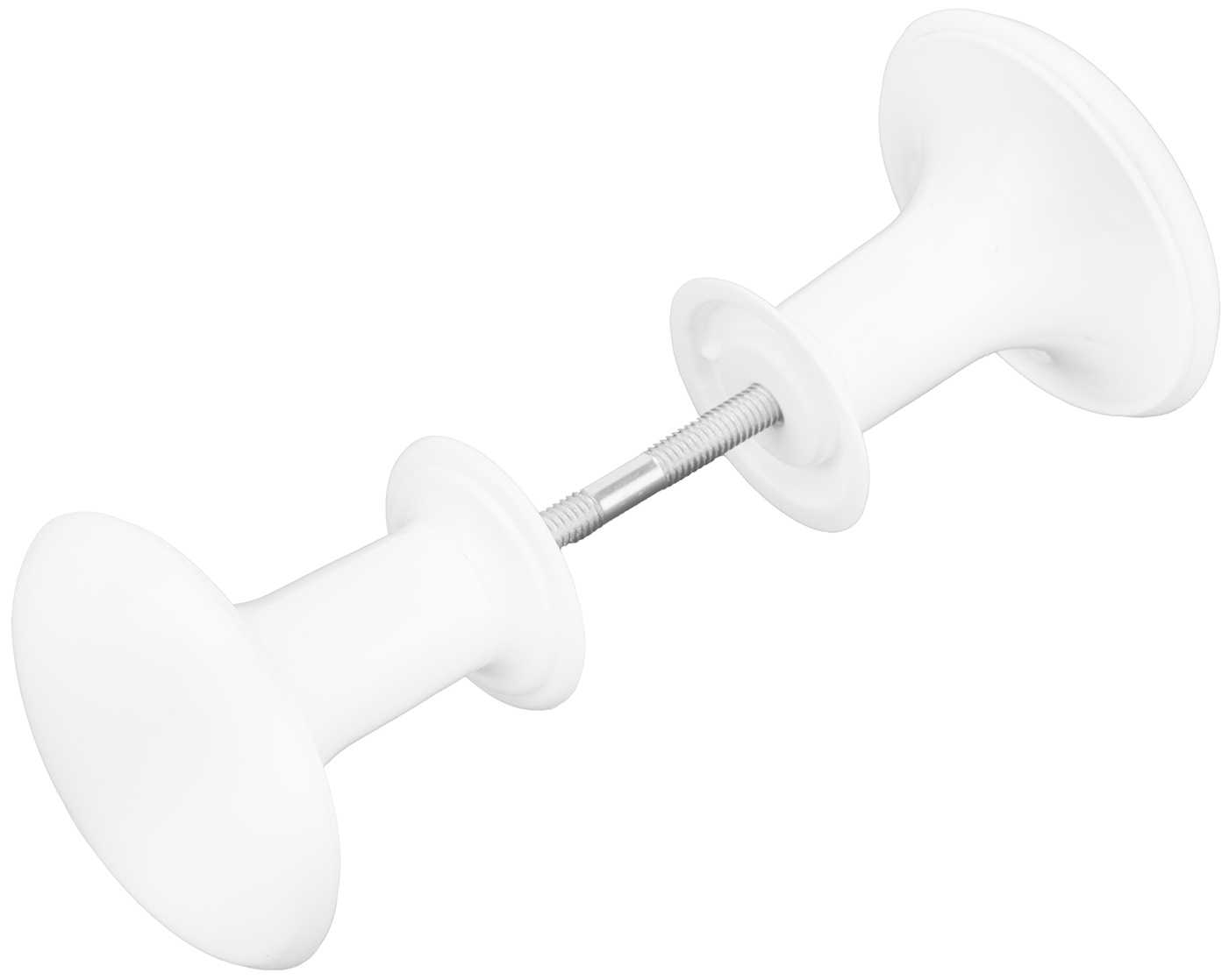 Ручка-кнопка РК1 пласт, белая, 5 шт, (Металлист) Россия