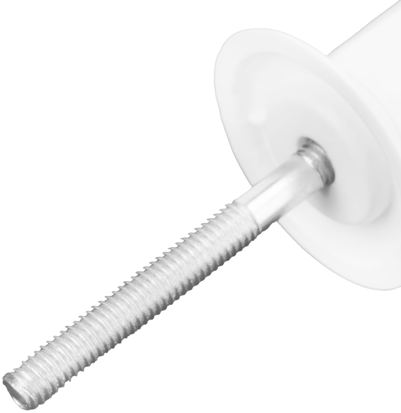 Ручка-кнопка РК1 пласт, белая, 5 шт, (Металлист) Россия