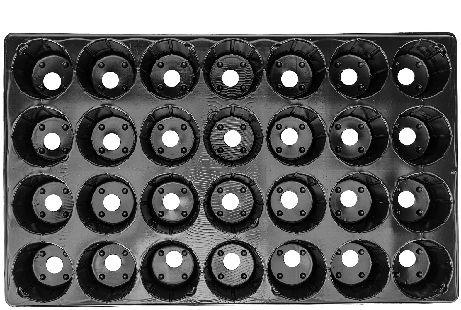 Кассета для рассады, 520 х 310 х 60 мм, 28 ячеек, полистирол, Россия