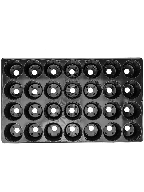 Кассета для рассады, 520 х 310 х 60 мм, 28 ячеек, полистирол, Россия