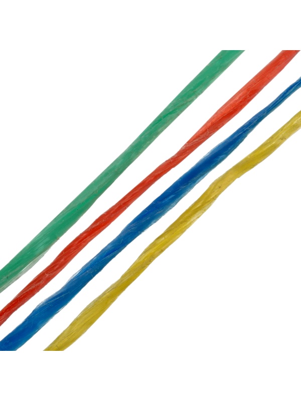 Набор шпагатов полипропиленовых, 6 шт, 2 мм, L 60 м, MIX цветов, Россия Сибртех