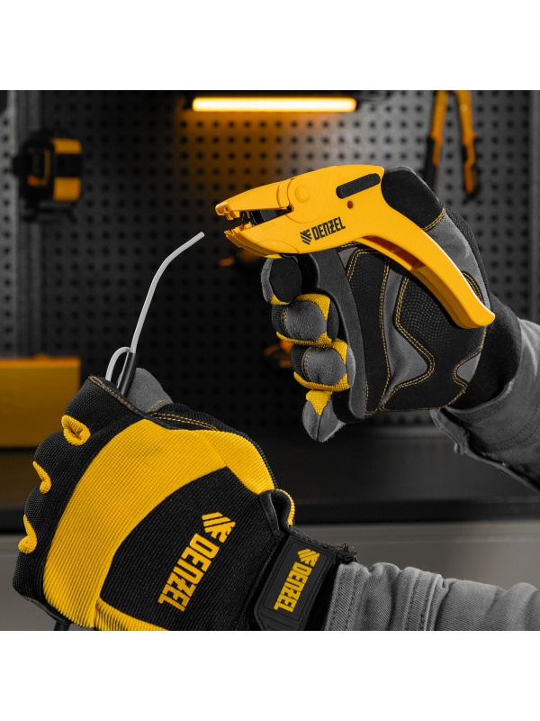 Щипцы для зачистки электропроводов, сечением 0,2-6 мм2, функция обрезания проводов Denzel