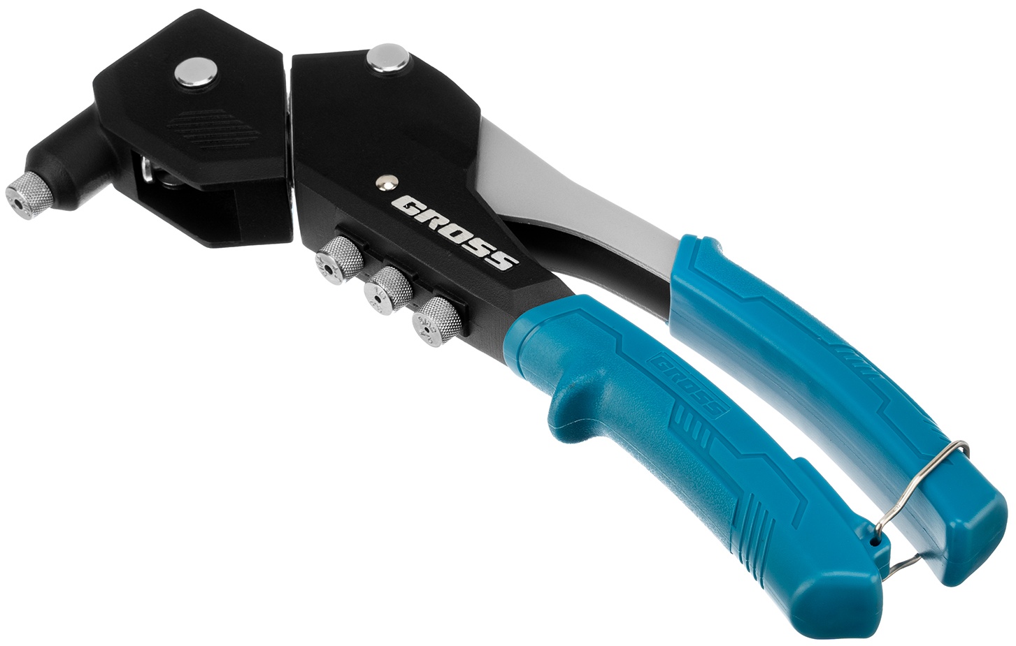 Заклепочник ручной, 290 мм, поворотный, 0-360, заклепки 2,4-3,2-4,0-4,8 мм Gross