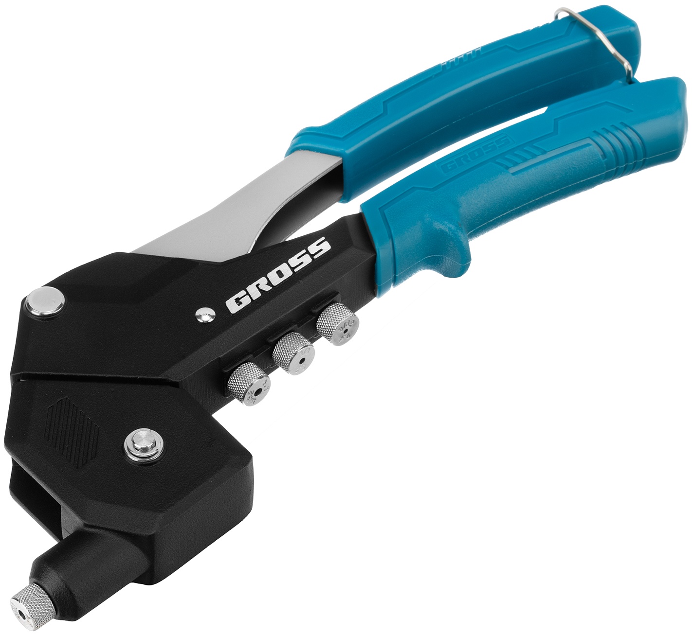 Заклепочник ручной, 290 мм, поворотный, 0-360, заклепки 2,4-3,2-4,0-4,8 мм Gross