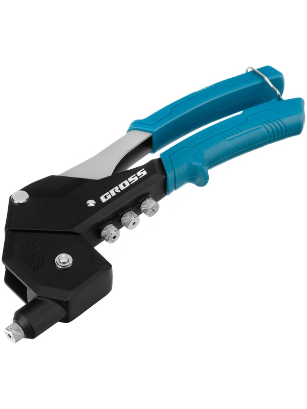 Заклепочник ручной, 290 мм, поворотный, 0-360, заклепки 2,4-3,2-4,0-4,8 мм Gross