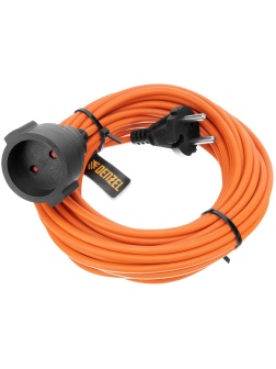 Удлинитель-шнур силовой Garden Series, б/з, ПВС, 10м, 1 розетка, 2 x 1,5 мм, 3 м Denzel