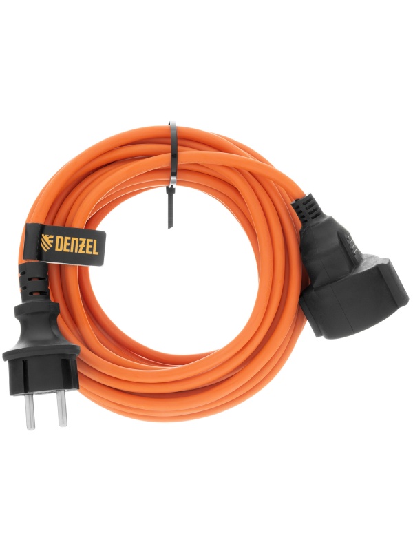 Удлинитель-шнур силовой Garden Series, б/з, ПВС, 10м, 1 розетка, 2 x 1,5 мм, 3 м Denzel
