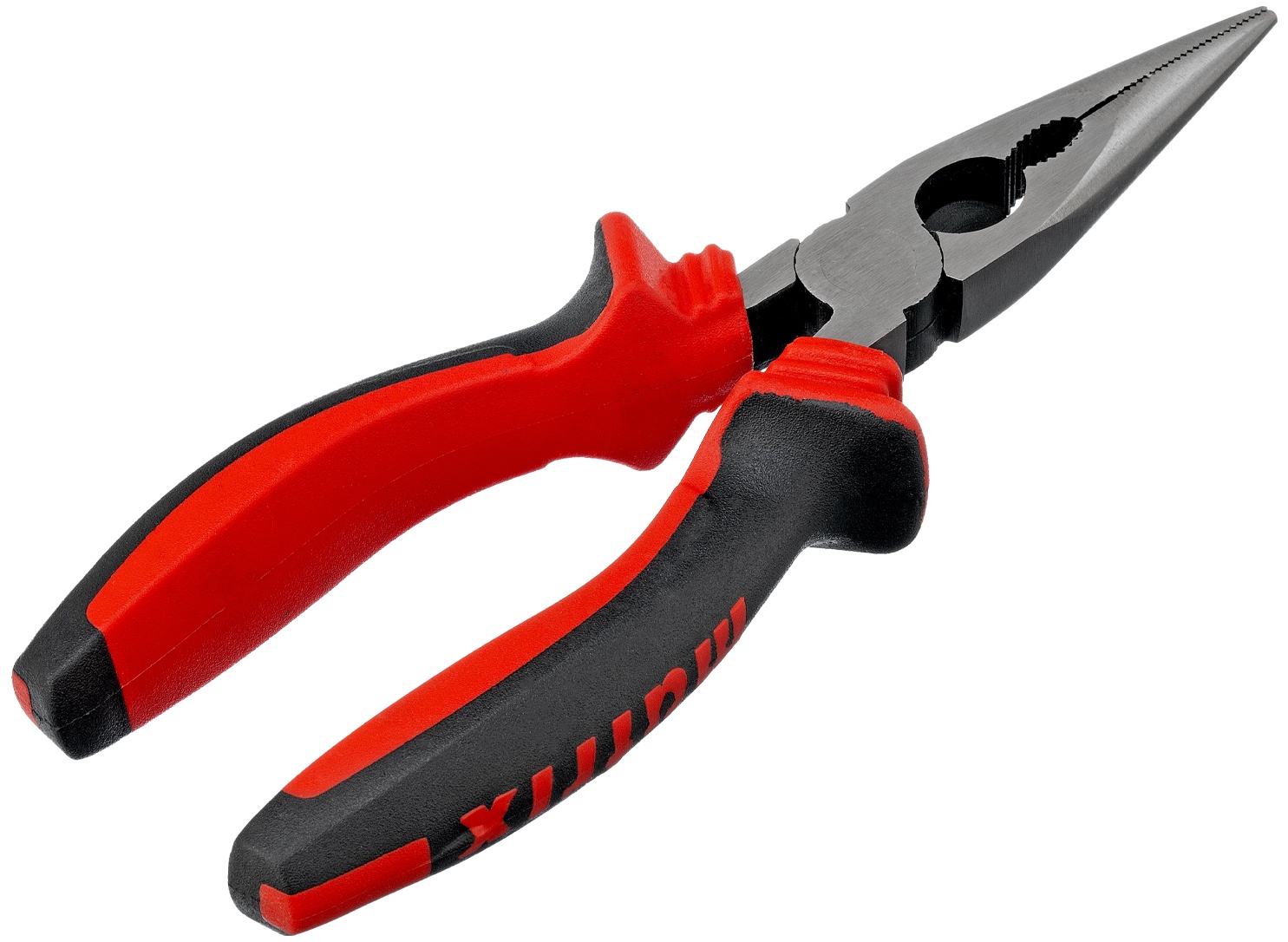 Длинногубцы прямые, 160 мм, хром-ванадий, двухкомпонентные рукоятки Matrix