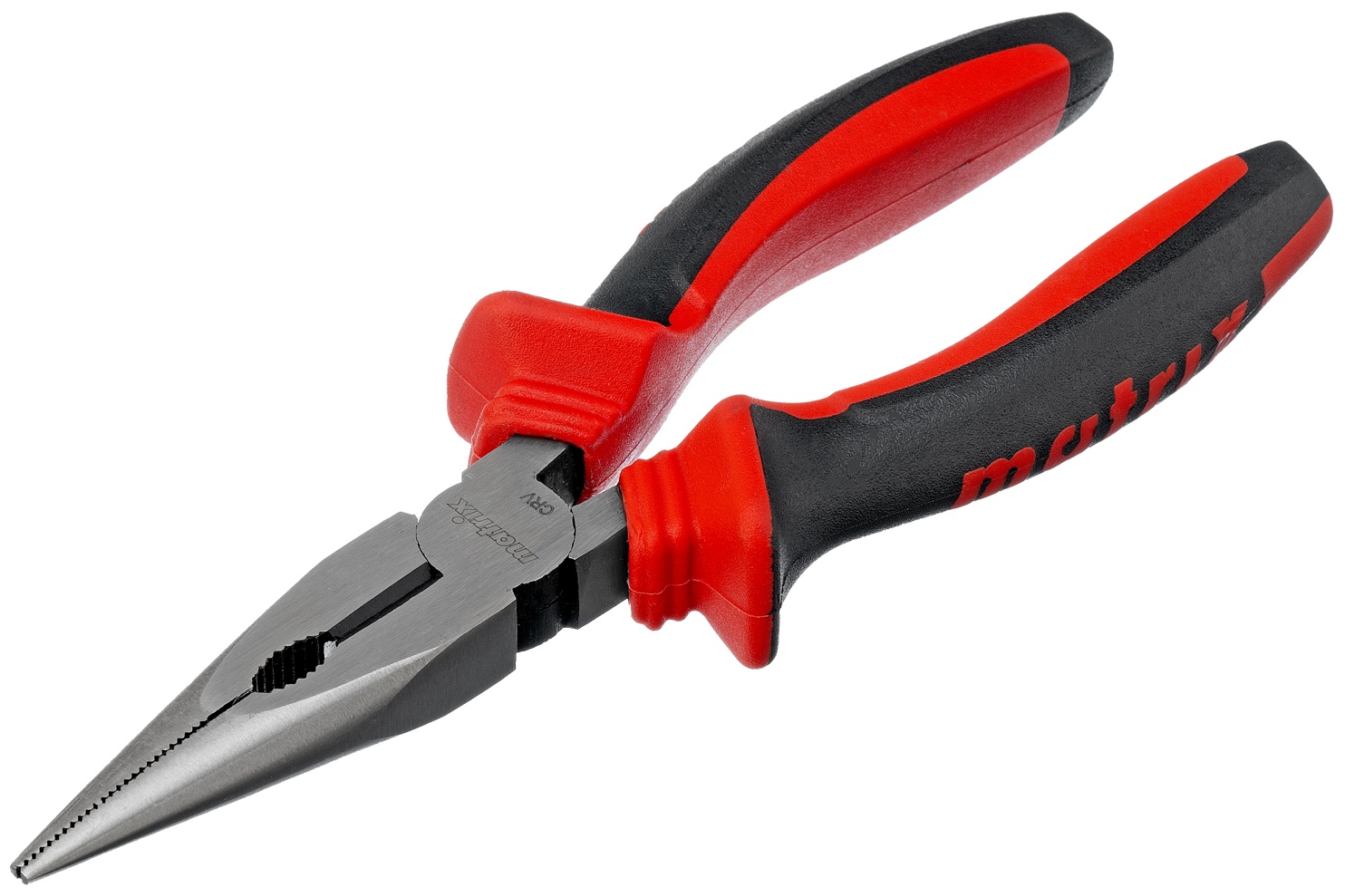 Длинногубцы прямые, 160 мм, хром-ванадий, двухкомпонентные рукоятки Matrix