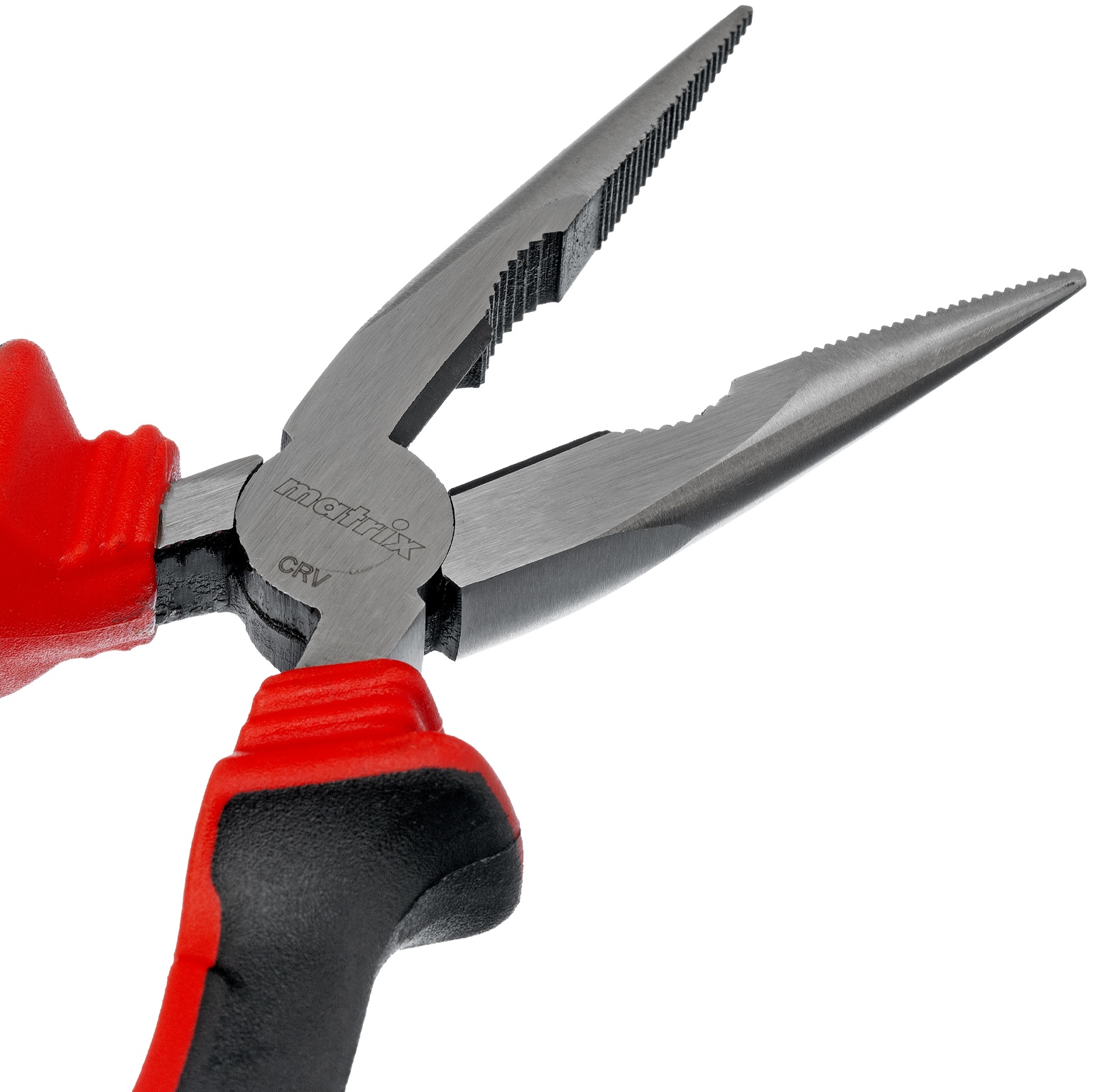 Длинногубцы прямые, 160 мм, хром-ванадий, двухкомпонентные рукоятки Matrix