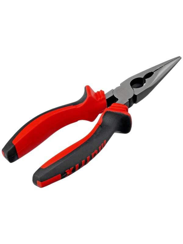 Длинногубцы прямые, 160 мм, хром-ванадий, двухкомпонентные рукоятки Matrix