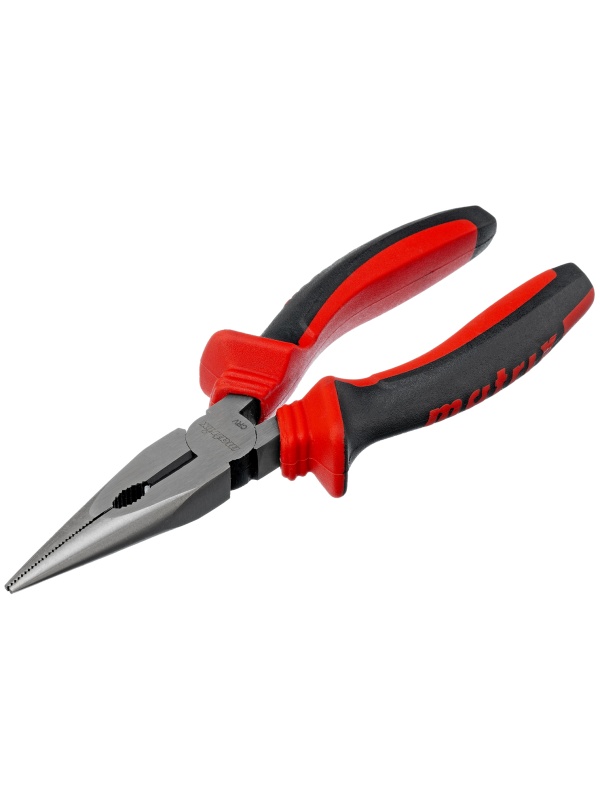 Длинногубцы прямые, 160 мм, хром-ванадий, двухкомпонентные рукоятки Matrix