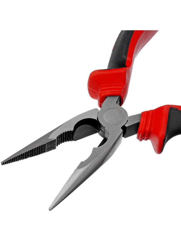 Длинногубцы прямые, 160 мм, хром-ванадий, двухкомпонентные рукоятки Matrix