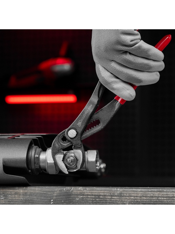 Клещи переставные 300 мм, кнопочный механизм, хром-ванадий, обливные рукоятки Matrix