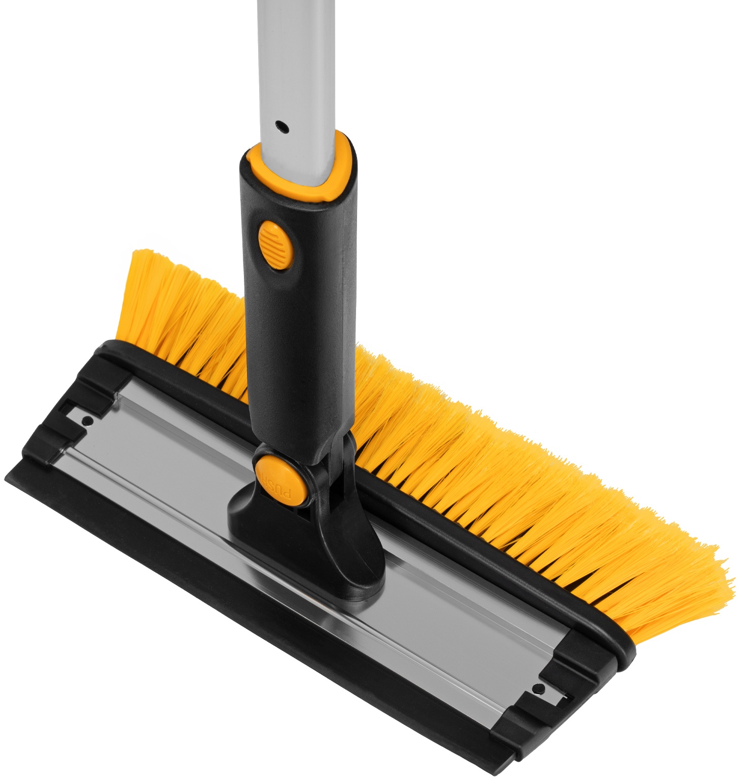 Щетка-сметка для снега со скребком, телескоп, поворотная голова, водосгон, 900-1200 мм Denzel