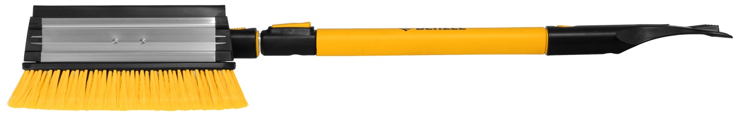 Щетка-сметка для снега со скребком, телескоп, поворотная голова, водосгон, 900-1200 мм Denzel