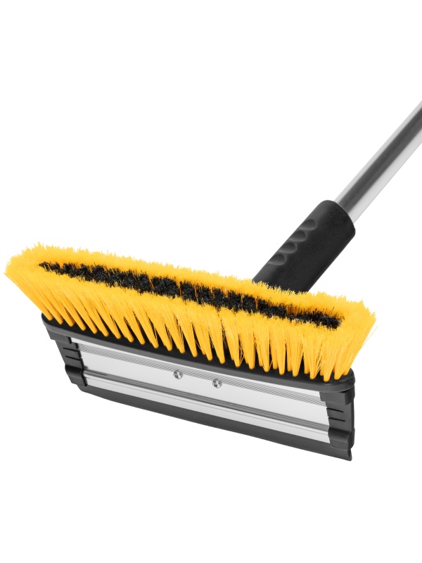 Щетка-сметка для снега со скребком, телескоп, поворотная голова, водосгон, 900-1200 мм Denzel