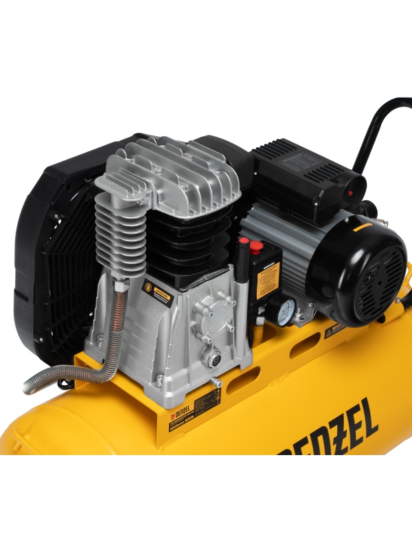 Компрессор воздушный рем. привод BCI 2200/100, 2,2 кВт, 100 литров, 420 л/мин Denzel