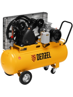 Компрессор воздушный рем. привод BCV 4000-T/100, 4,0 кВт, 100 литров, 690 л/мин Denzel