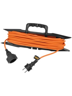 Удлинитель-шнур силовой Garden Series, ПВС, 20м, 1 розетка 3 x 1,5 мм, 3 м Denzel