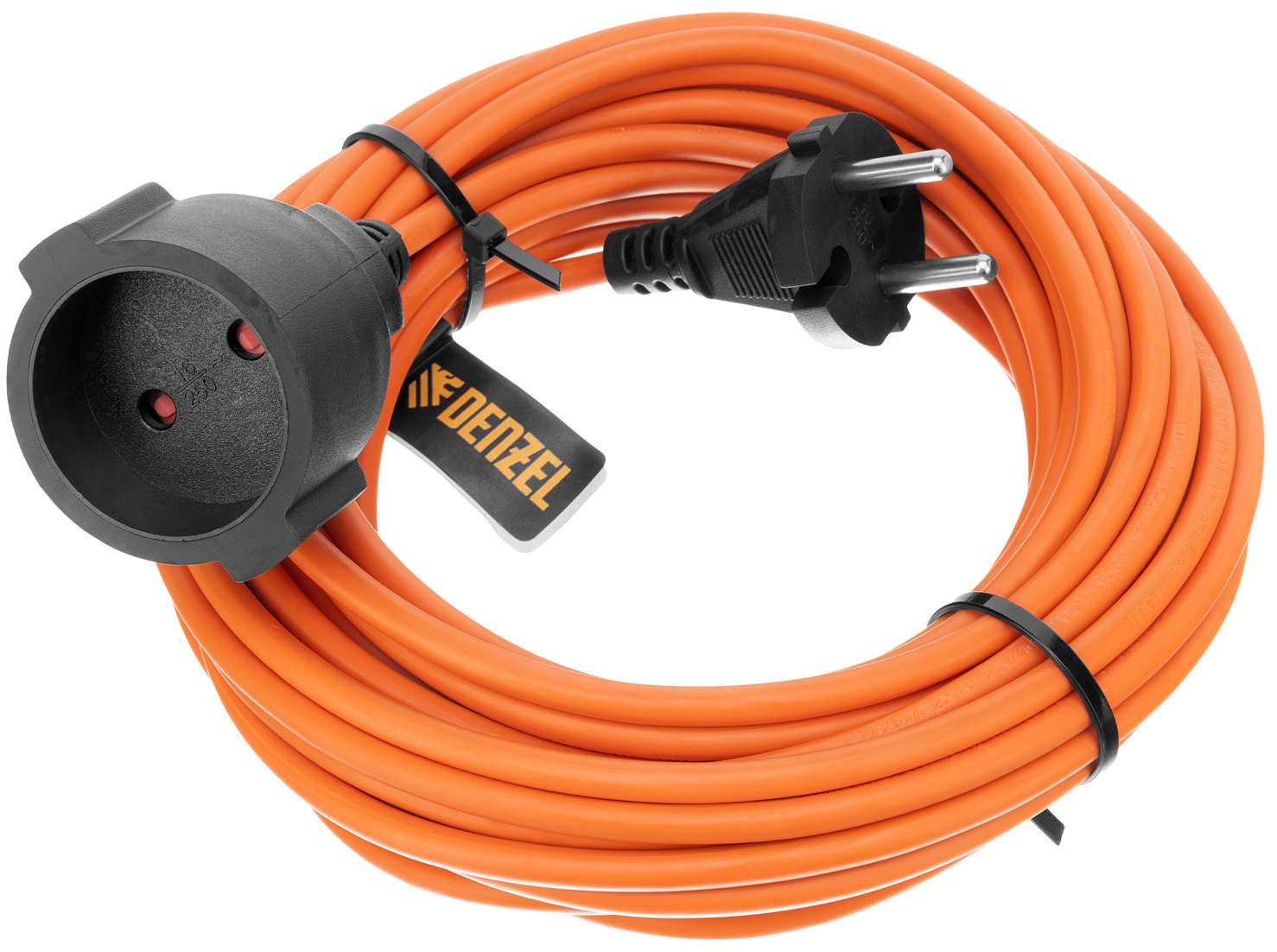 Удлинитель-шнур силовой Garden Series, б/з, ПВС, 10м, 1 розетка, 2 x 1 мм, 3 м Denzel