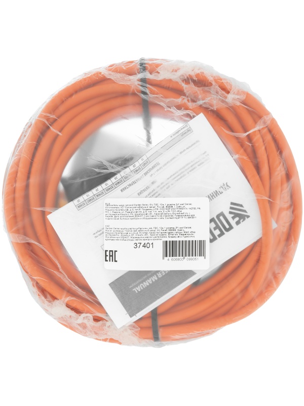 Удлинитель-шнур силовой Garden Series, б/з, ПВС, 10м, 1 розетка, 2 x 1 мм, 3 м Denzel