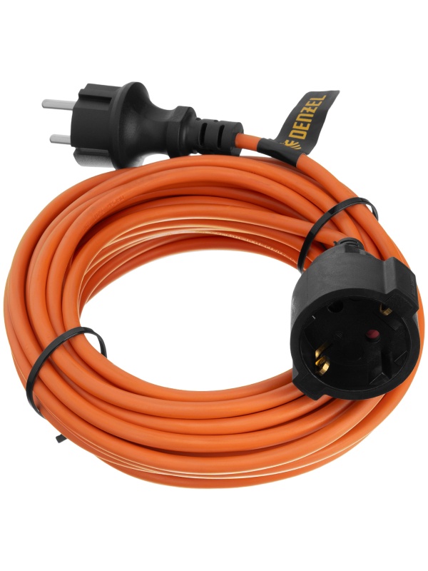 Удлинитель-шнур силовой Garden Series, ПВС, 10м, 1 розетка, 3 x 1 мм, 3 м Denzel