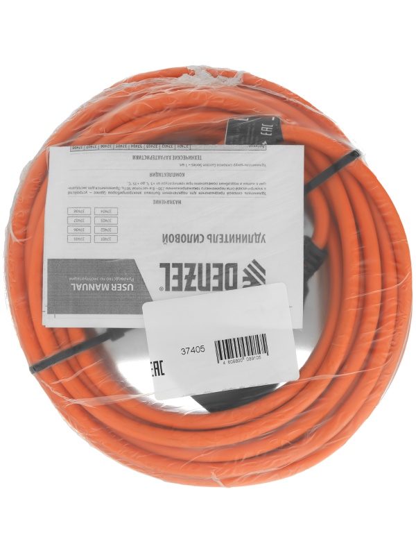 Удлинитель-шнур силовой Garden Series, ПВС, 10м, 1 розетка, 3 x 1 мм, 3 м Denzel