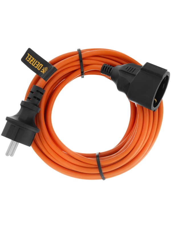 Удлинитель-шнур силовой Garden Series, ПВС, 10м, 1 розетка, 3 x 1 мм, 3 м Denzel