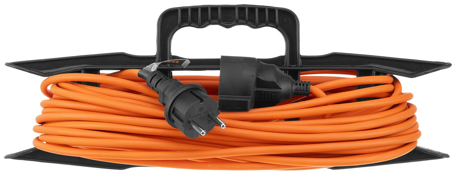 Удлинитель-шнур силовой Garden Series, б/з, ПВС, 20м, 1 розетка, 2 x 1 мм, 3 м Denzel