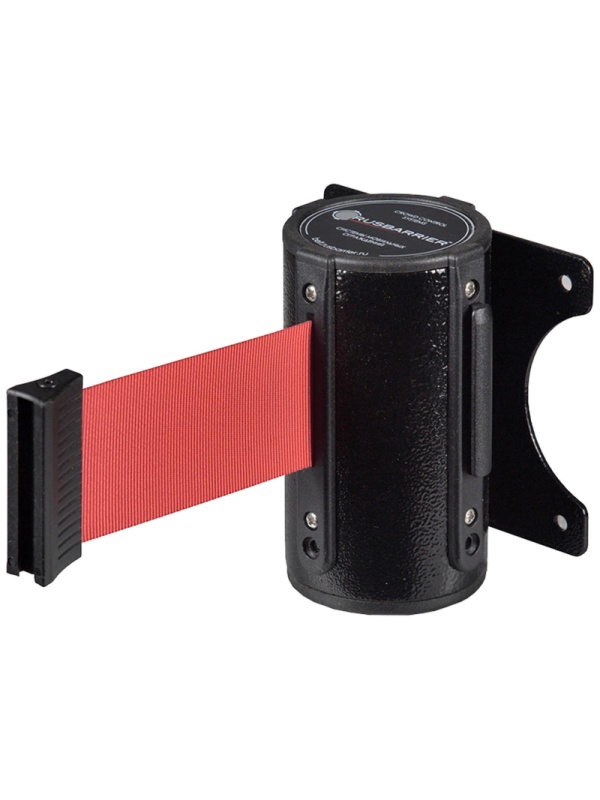 Столбик ограждения TEH_Настенный блок окрашенный с вытяж.лентой 5м красный