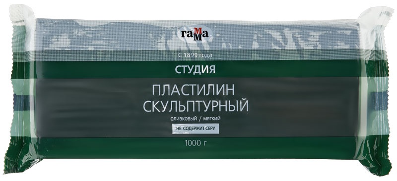 Пластилин скульптурный оливковый мягкий