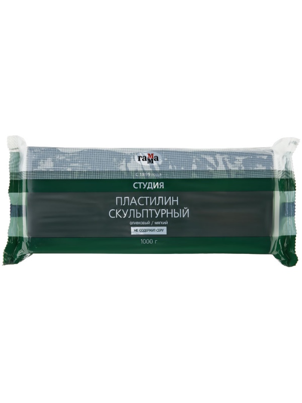 Пластилин скульптурный оливковый мягкий