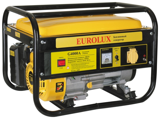 Генератор бензиновый EUROLUX 3,0 кВт G4000A (64/1/38)