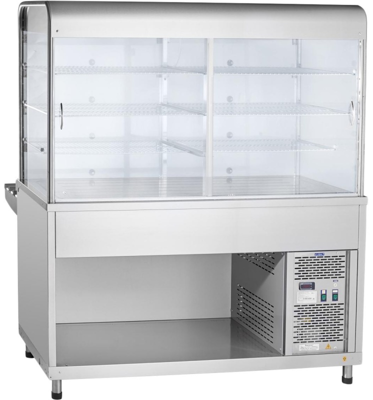 Прилавок витрина холодильный Abat ПВВ(Н)-70 КМ-С-01-НШ, нерж, плоский стол