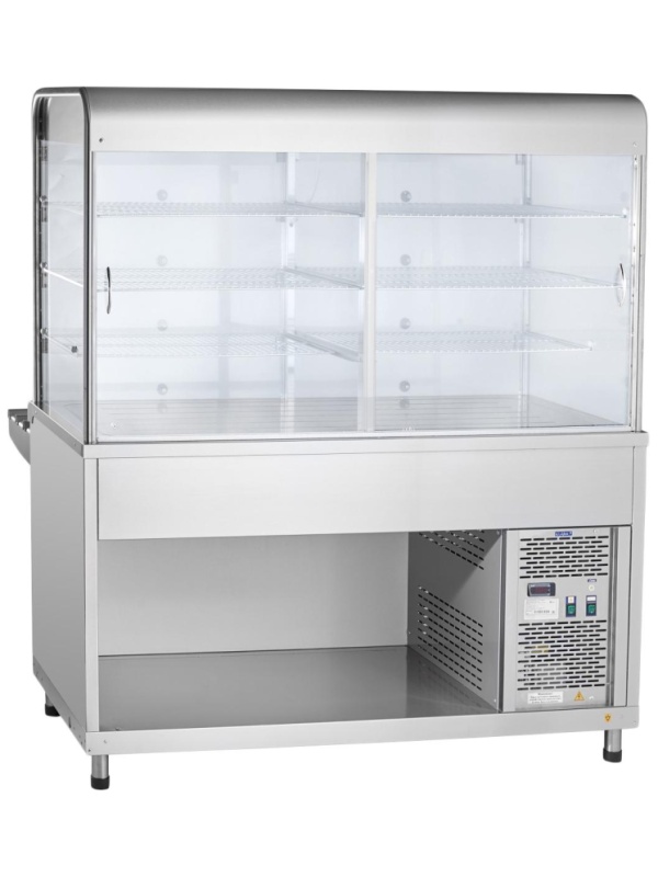 Прилавок витрина холодильный Abat ПВВ(Н)-70 КМ-С-01-НШ, нерж, плоский стол