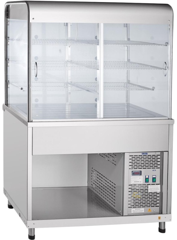 Прилавок витрина холодильный Abat ПВВ(Н)-70КМ-С -НШ, вся нерж