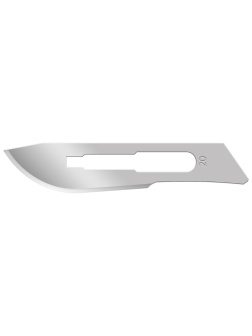 Лезвие для скальпеля из углеродистой стали, №20, 0601-01-20